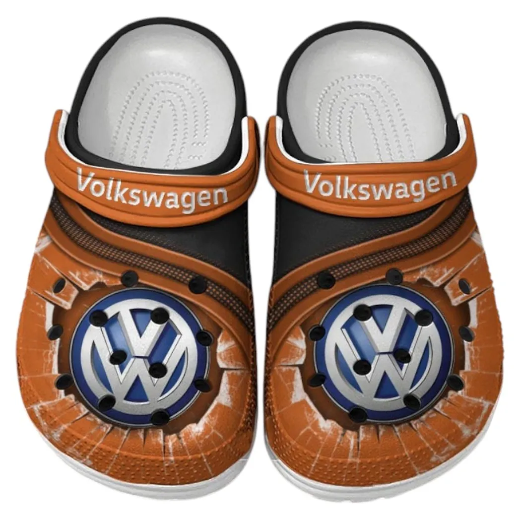 Volkswagen Crocs Clogs Men Women, Gift For Volkswagen Fan CAR188032025117 - Orange
