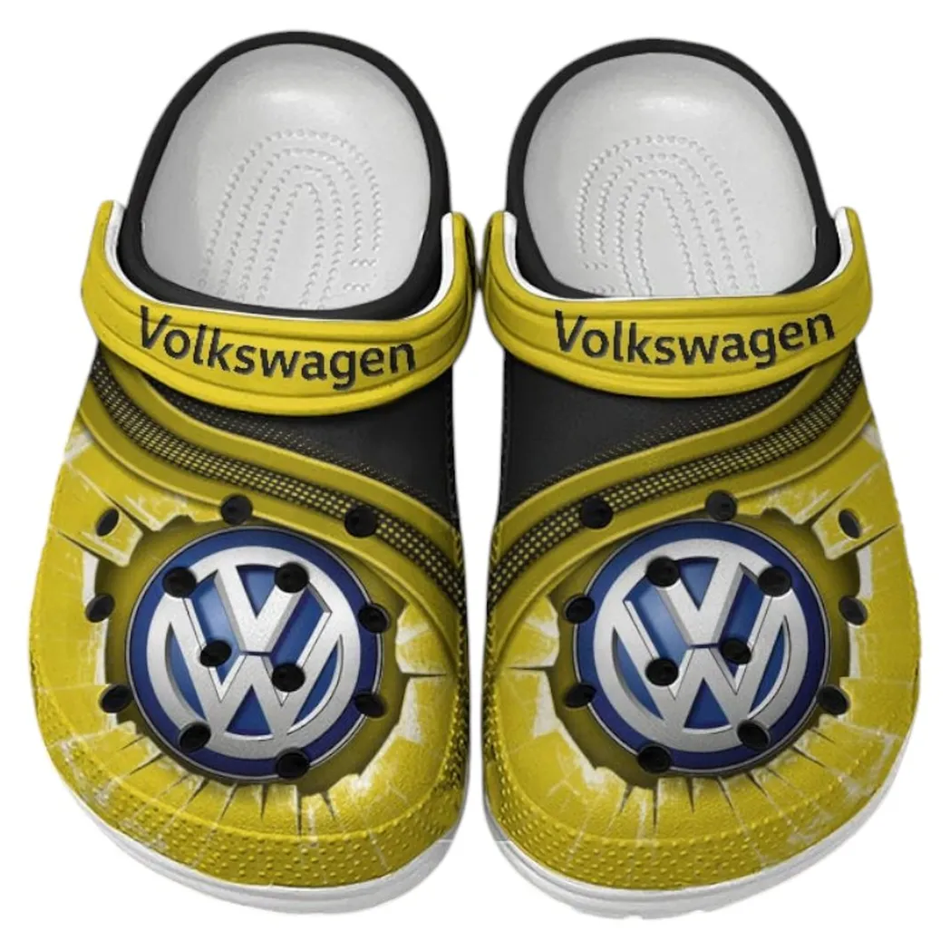 Volkswagen Crocs Clogs Men Women, Gift For Volkswagen Fan CAR188032025117 - Yellow