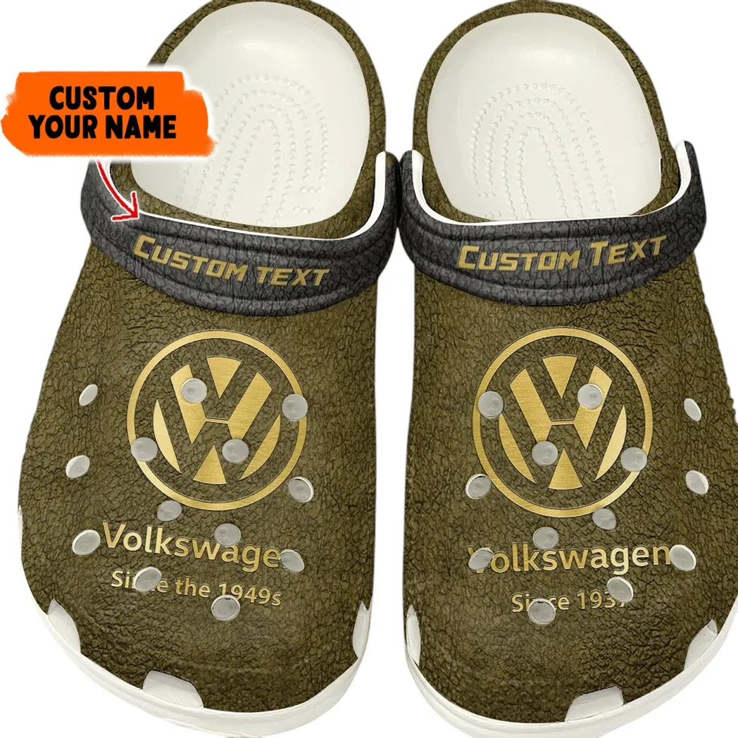 Volkswagen Crocs, Gift For Volkswagen Lovers, Gift For Him, Husband, Boyfriend - Yellow CAR141021225673-9