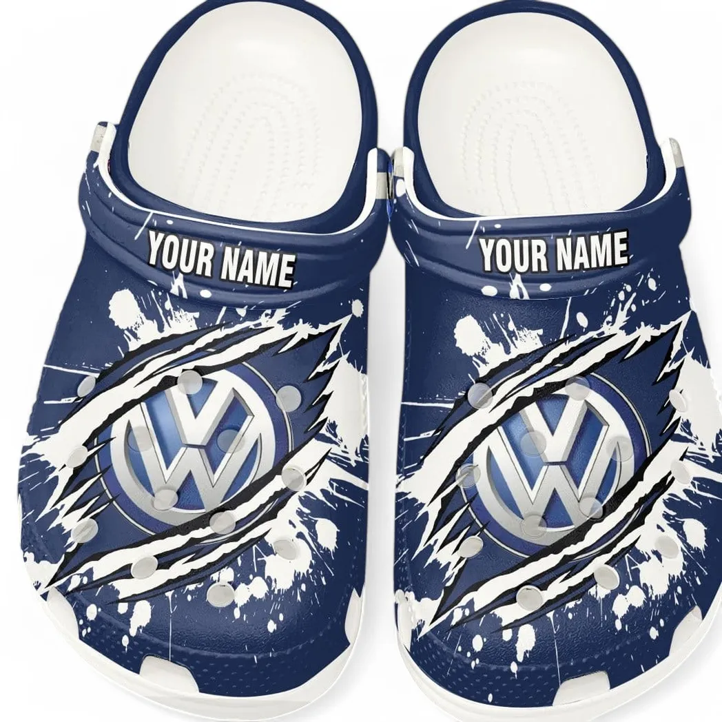 Volkswagen Crocs, Gift For Volkswagen Lovers, Gift For Him, Husband, Boyfriend CAR5602192583 - White
