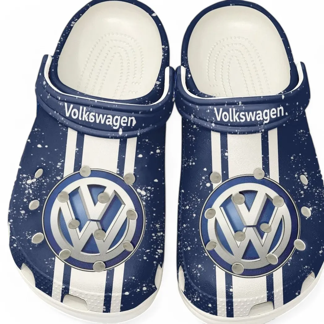 Volkswagen Crocs, Gift For Volkswagen Lovers, Gift For Him, Husband, Boyfriend CAR62022025112 - White