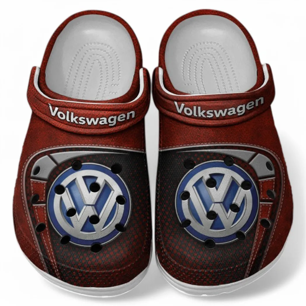 Volkswagen Crocs Sandals For Men Women, Gift For Volkswagen Fan CAR177031425558 - Red