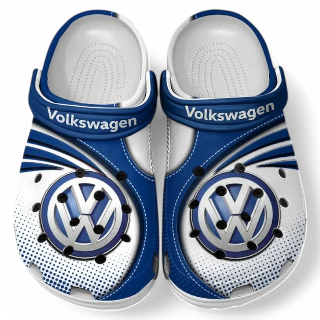 Volkswagen Crocs Sandals For Men Women, Gift For Volkswagen Fan CAR181031525688 - Blue