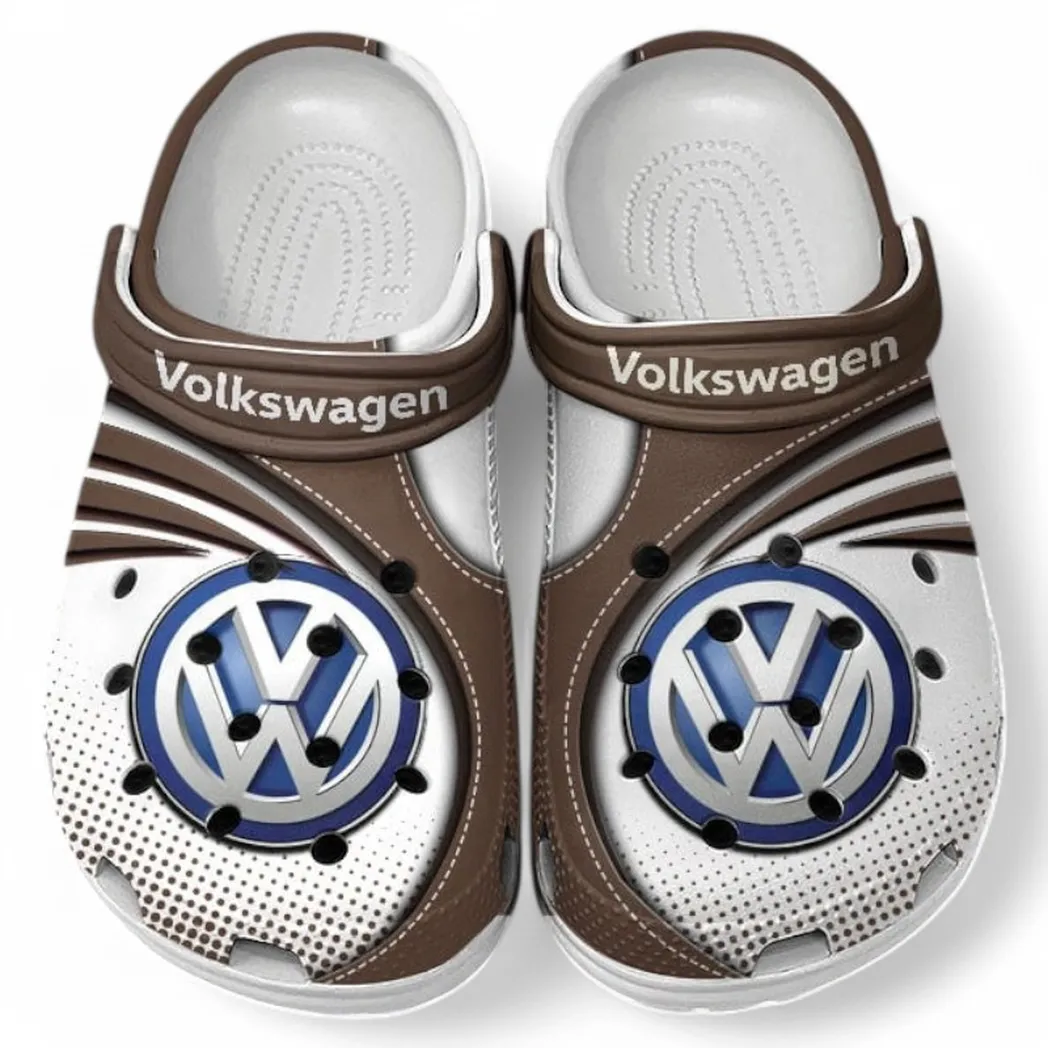 Volkswagen Crocs Sandals For Men Women, Gift For Volkswagen Fan CAR181031525688 - Brown