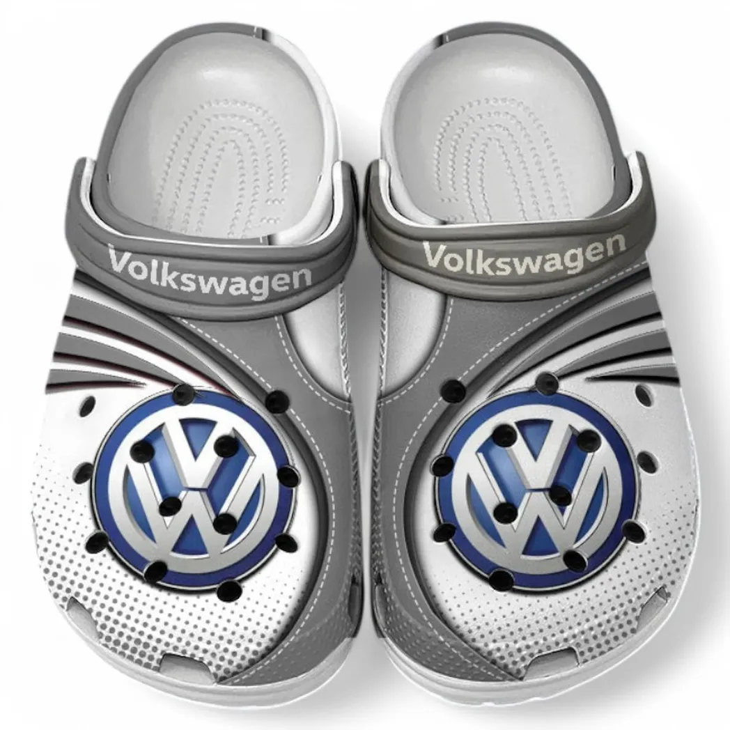 Volkswagen Crocs Sandals For Men Women, Gift For Volkswagen Fan CAR181031525688 - Gray