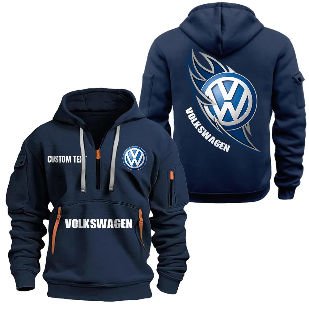volkswagen group hoodie half zipper car1701112209 car all over print hoodie half zipper navy t7lgk