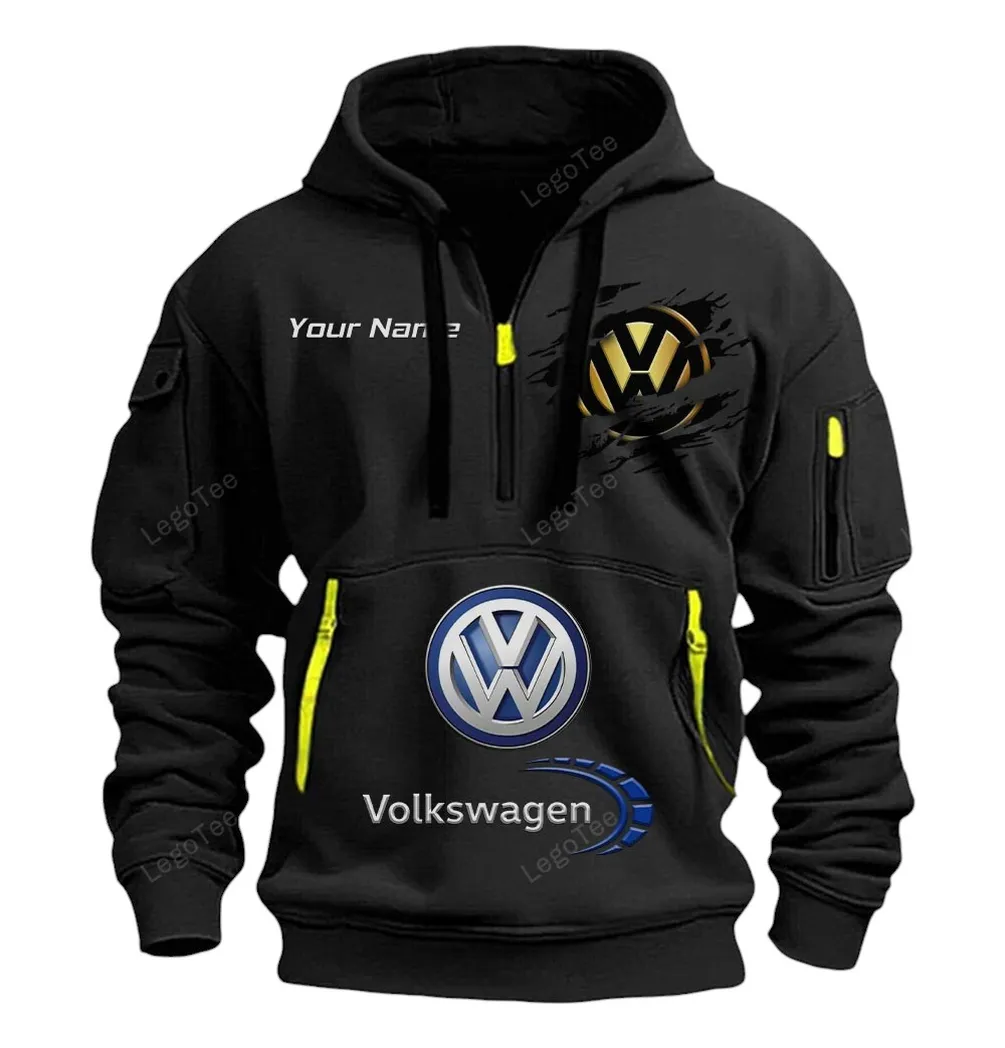 volkswagen half zip hoodie car113021425779 best gift for him husband boyfriend black pifyh
