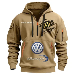 volkswagen half zip hoodie car113021425779 best gift for him husband boyfriend khaki e4s9i