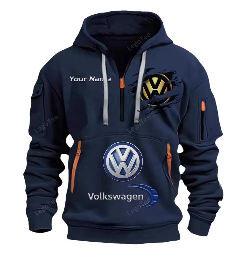 volkswagen half zip hoodie car113021425779 best gift for him husband boyfriend navy kvruo