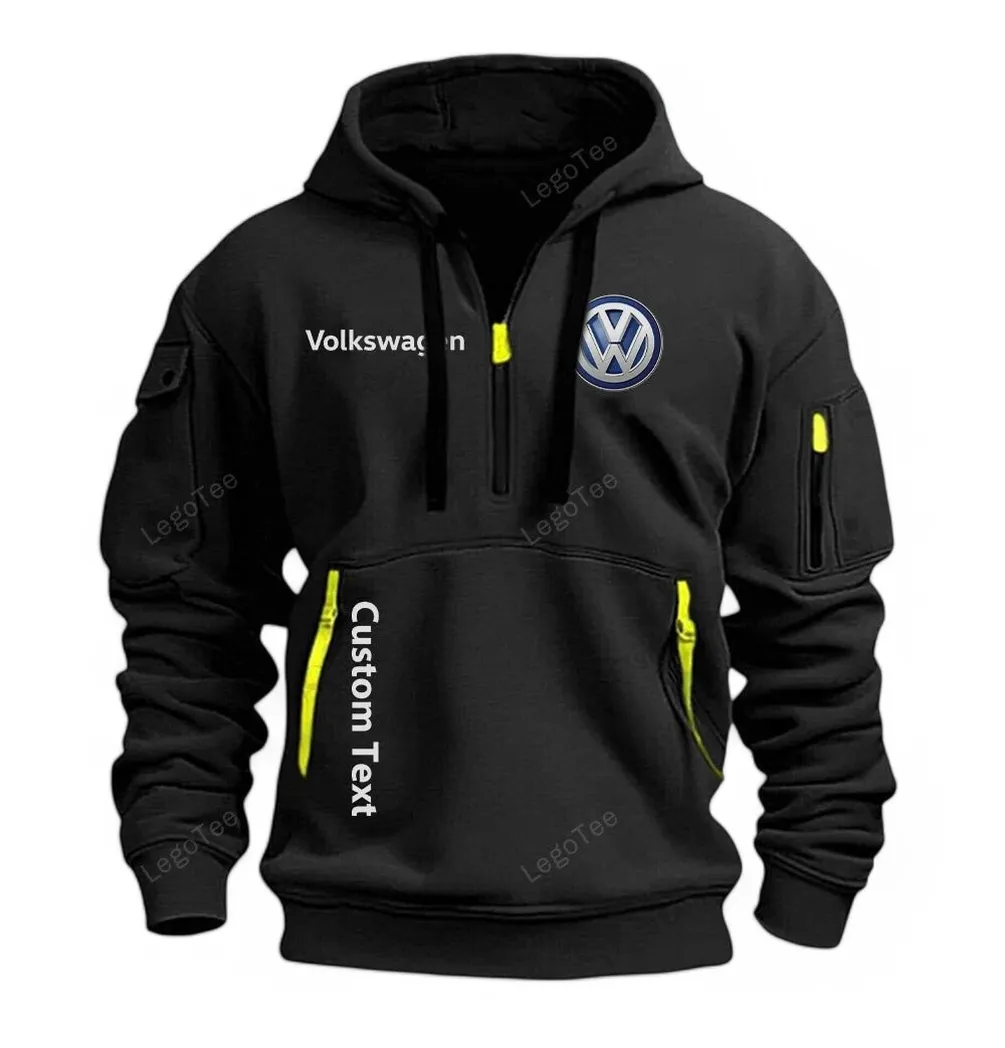 volkswagen half zip hoodie for men gift for him husband boyfriend black car112021425561 1 tv6h7