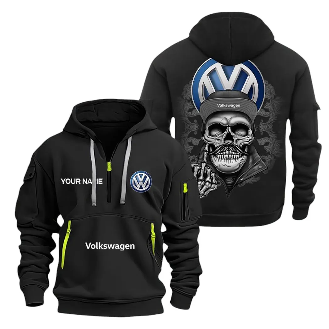 volkswagen half zip hoodie for men gift for volkswagen fan car166022625174 black y4dqm