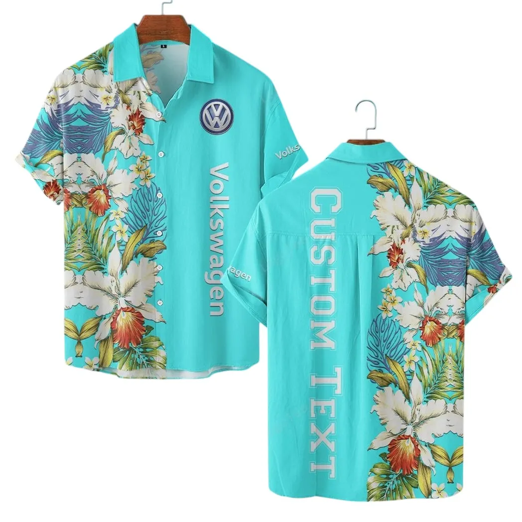 volkswagen hawaiian shirt for men gift for volkswagen lovers gift for him husband boyfriend car1230304009 cyan ca1bv
