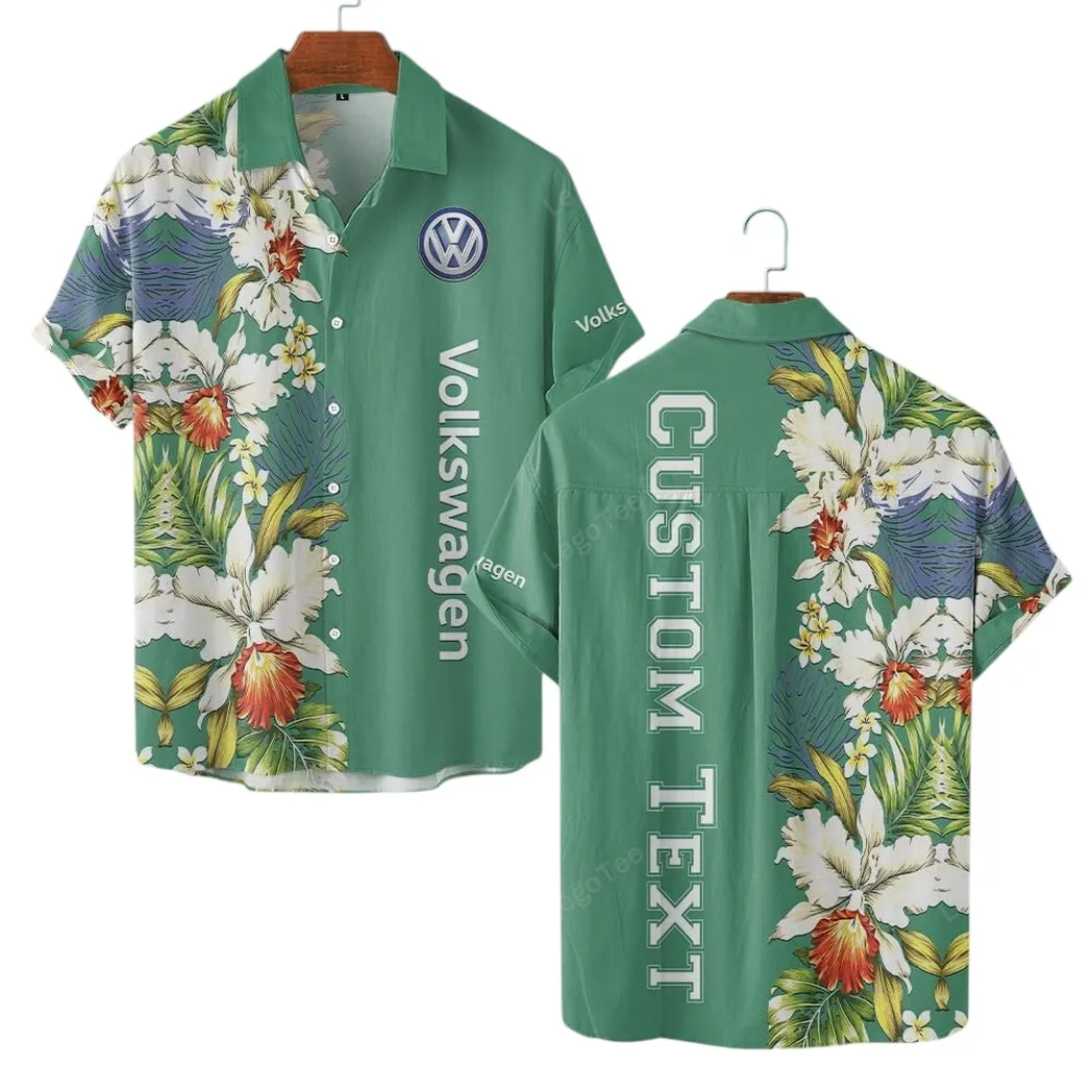 Volkswagen Hawaiian Shirt For Men, Gift For Volkswagen Lovers, Gift For Him, Husband, Boyfriend CAR1230304009 - Green