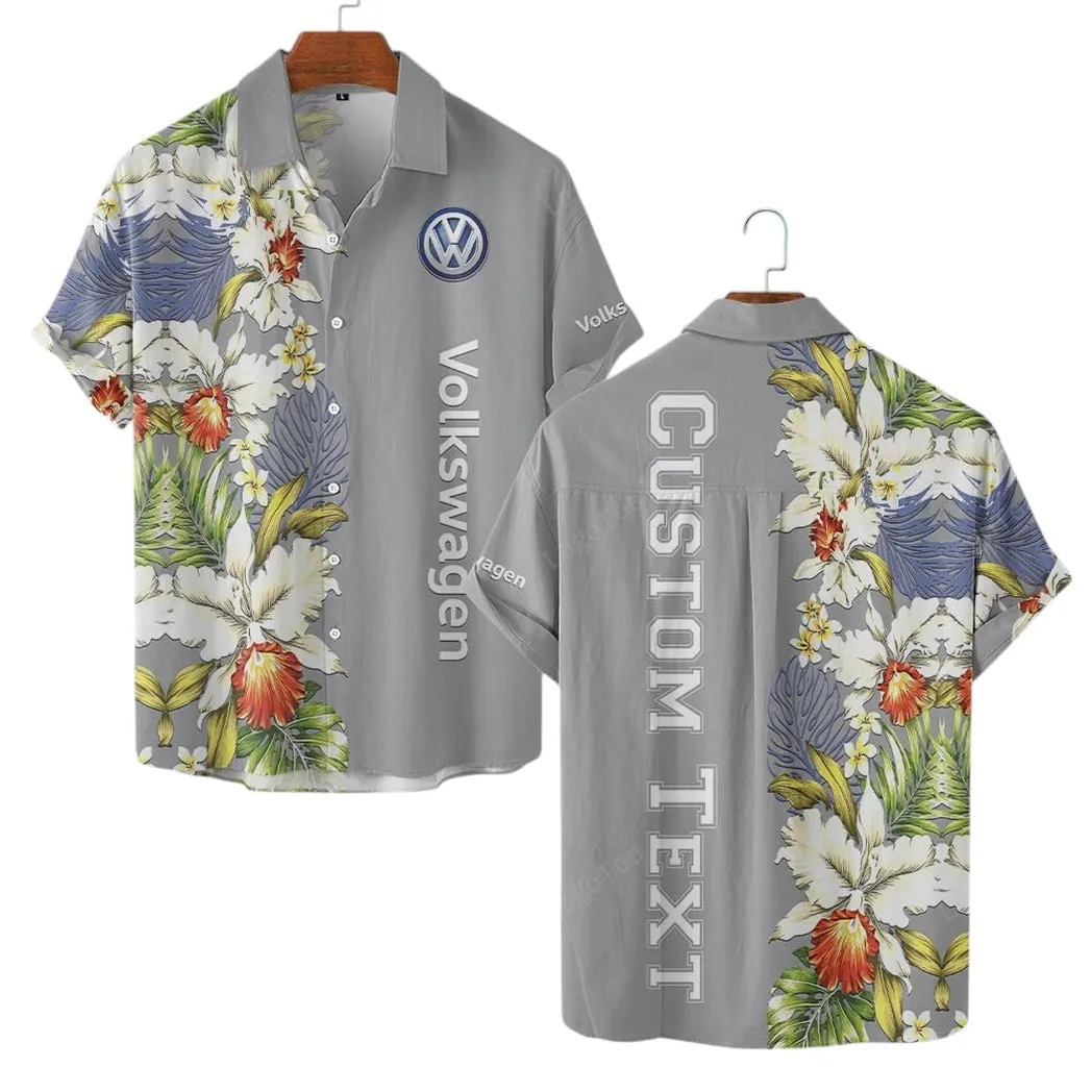Volkswagen Hawaiian Shirt For Men, Gift For Volkswagen Lovers, Gift For Him, Husband, Boyfriend CAR1230304009 - Grey