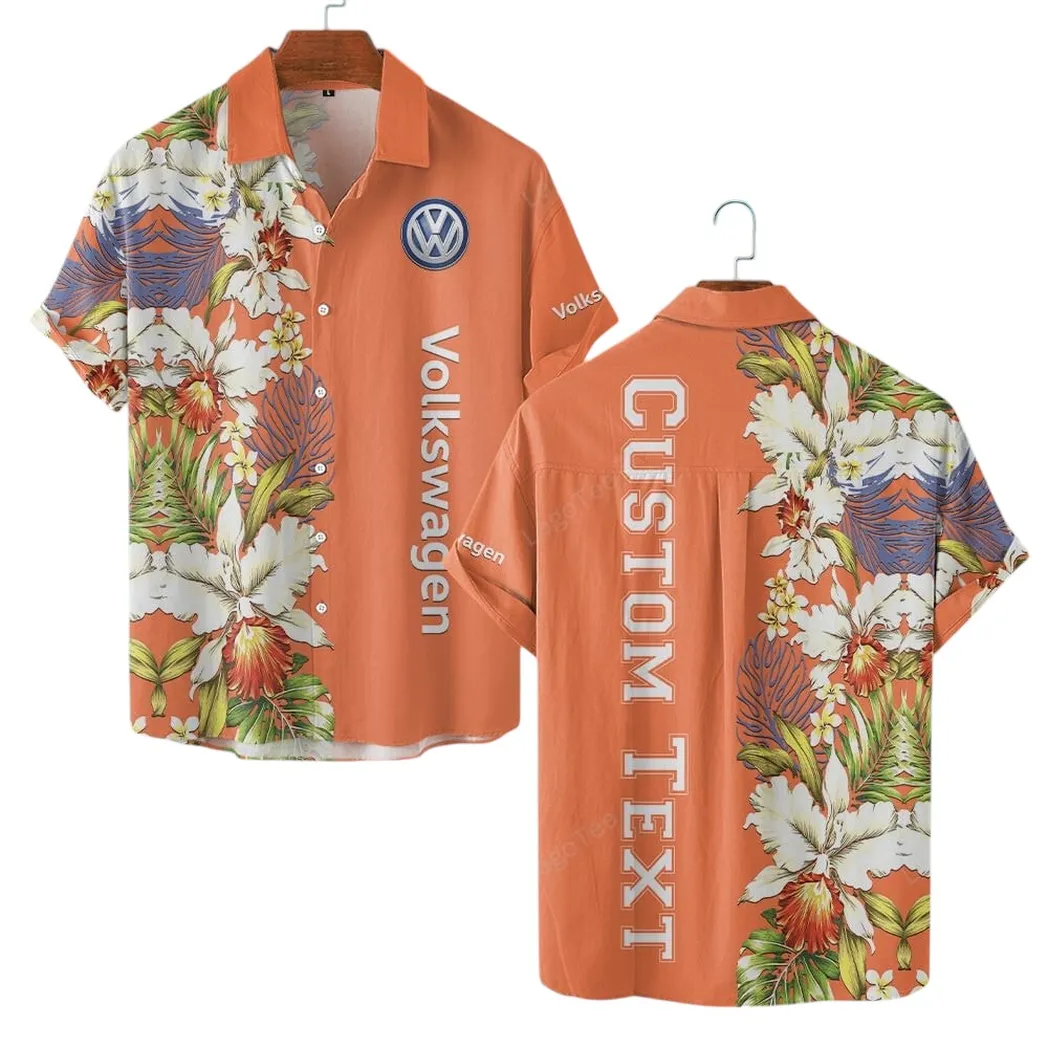 volkswagen hawaiian shirt for men gift for volkswagen lovers gift for him husband boyfriend car1230304009 orange in64z