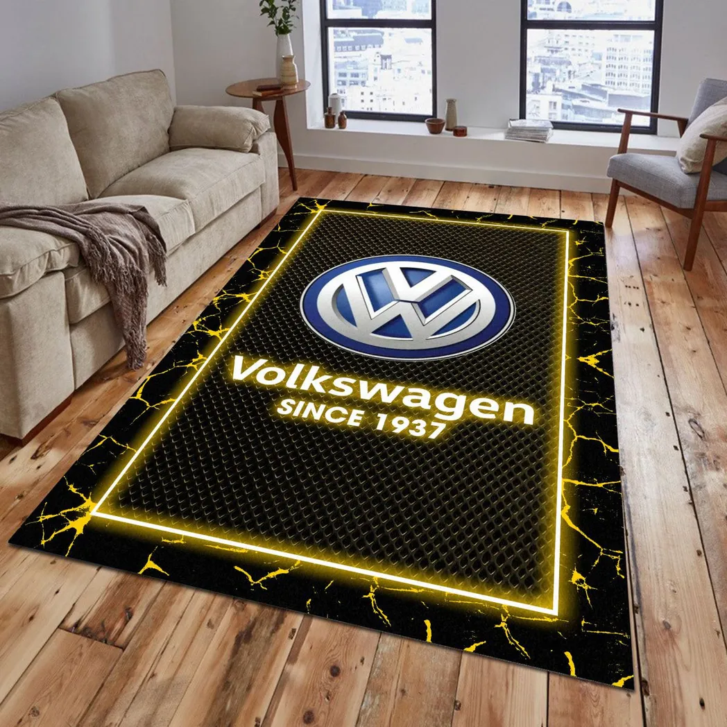 volkswagen rug gift for volkswagen lovers gift for him husband boyfriend car5202192584 yellow