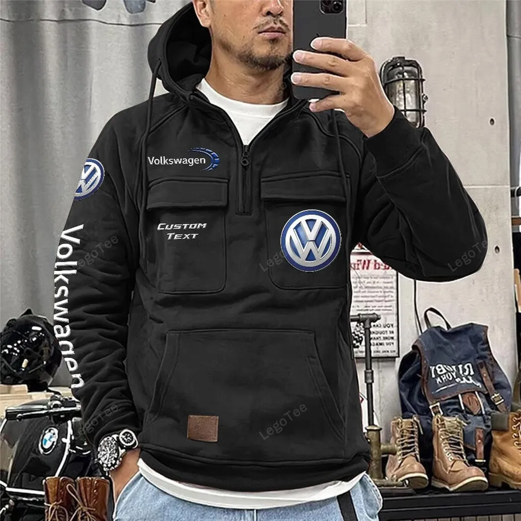 volkswagen tactical quarter zip hoodie gift for volkswagen lovers gift for him husband boyfriend black car96021425666 2
