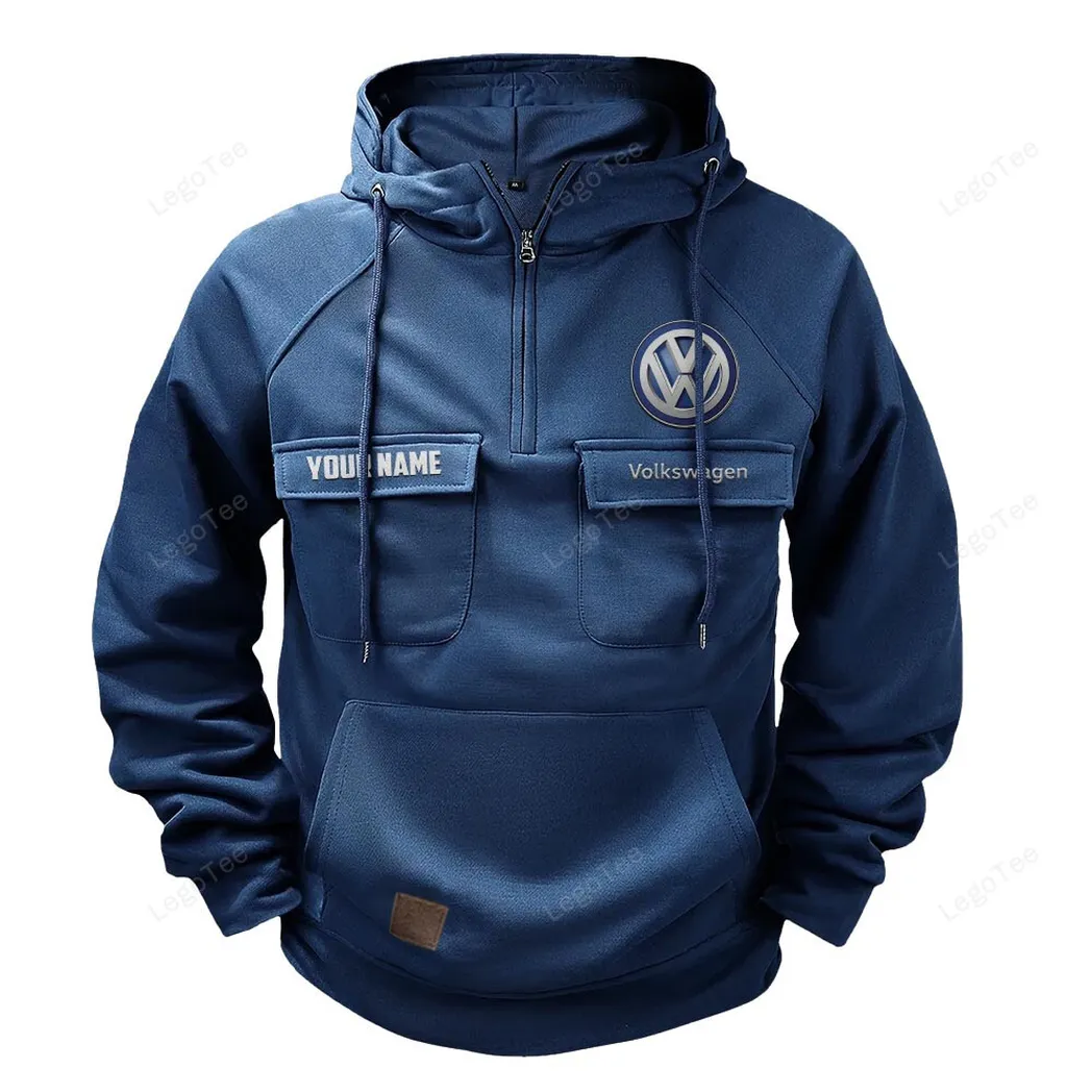 Volkswagen Tactical Quarter Zip Hoodie, Gift For Volkswagen Lovers, Gift For Him, Husband, Boyfriend - Dark Blue CAR109021425336-3