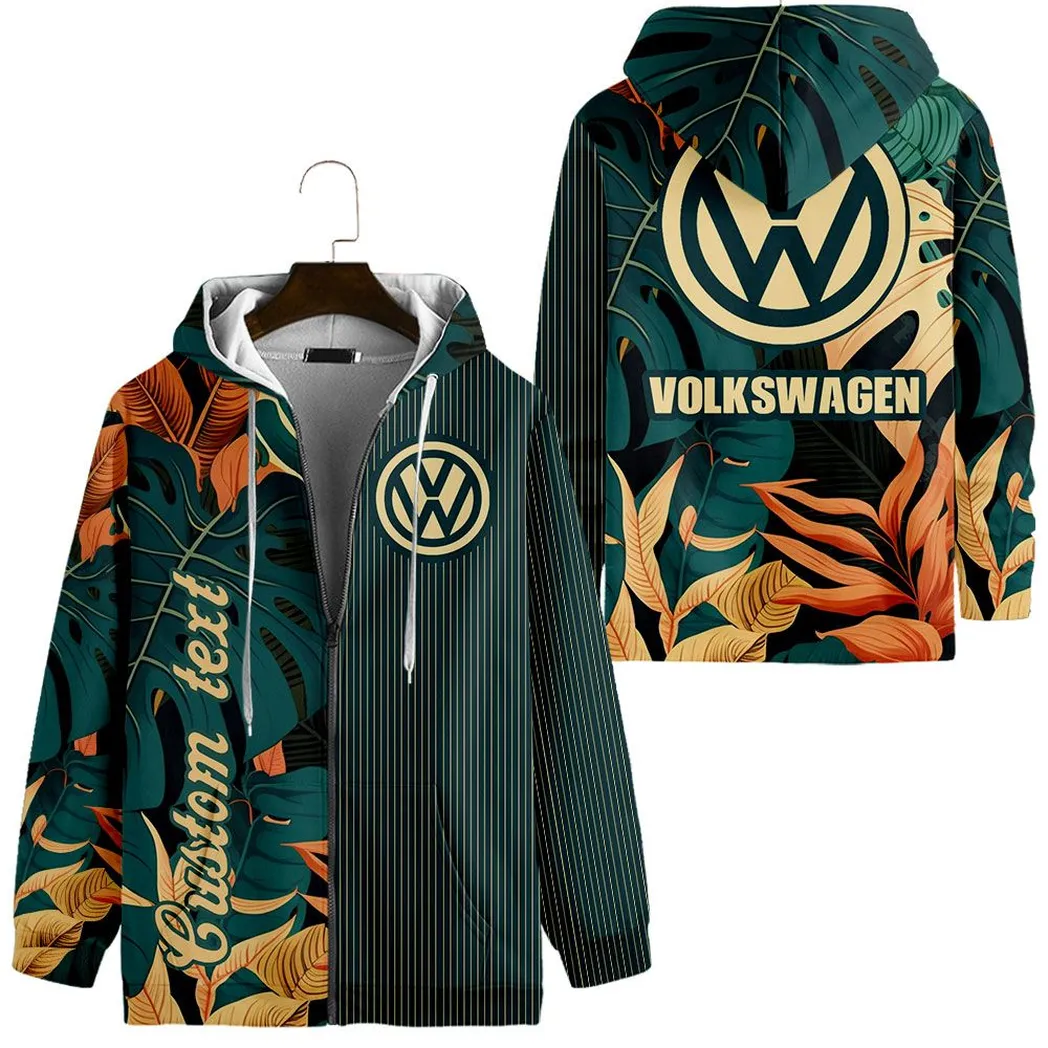Volkswagen Vintage Zip Hoodie Custom All Over Print CAR434041725336