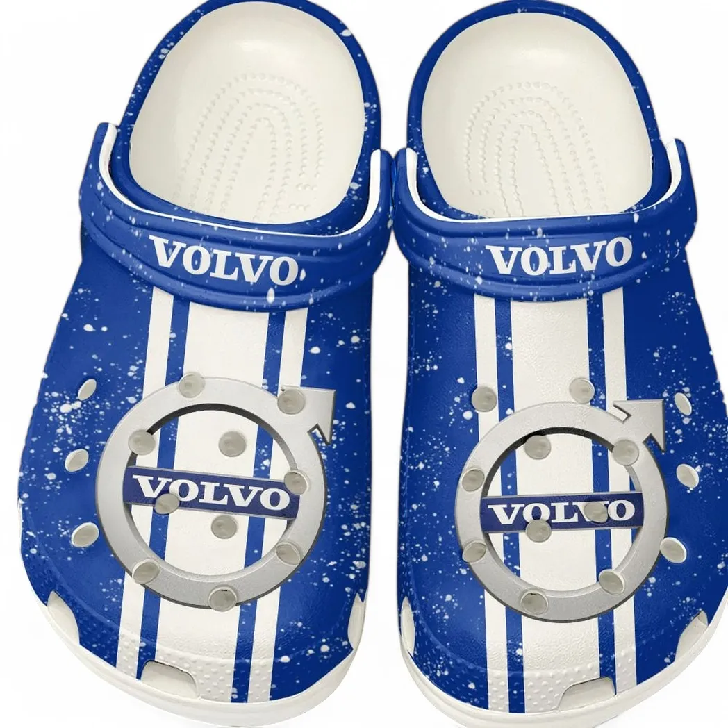 Volvo Crocs, Gift For Volvo Lovers, Gift For Him, Husband, Boyfriend CAR62022025125 - White