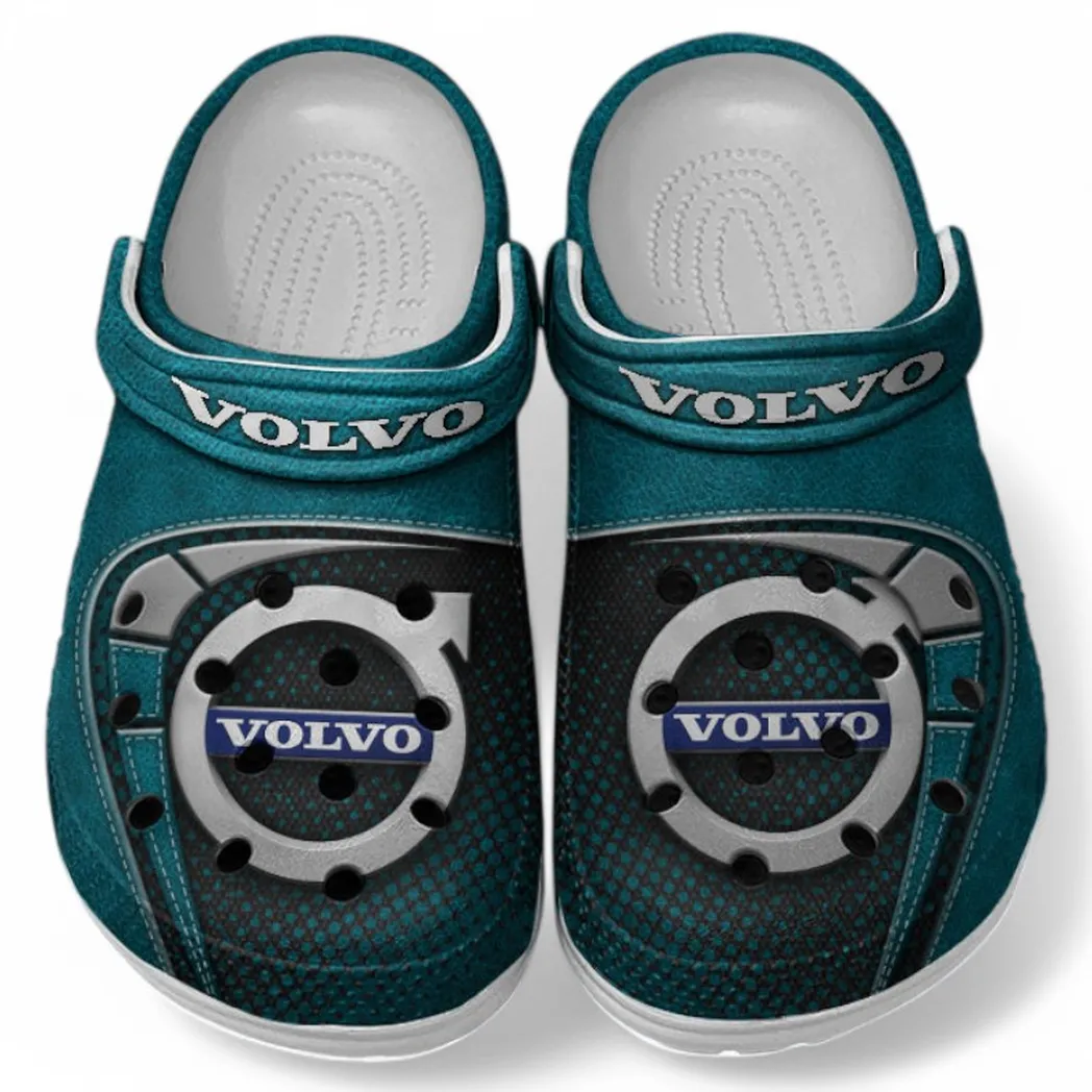 Volvo Crocs Sandals For Men Women, Gift For Volvo Fan CAR177031425565 - Cyan