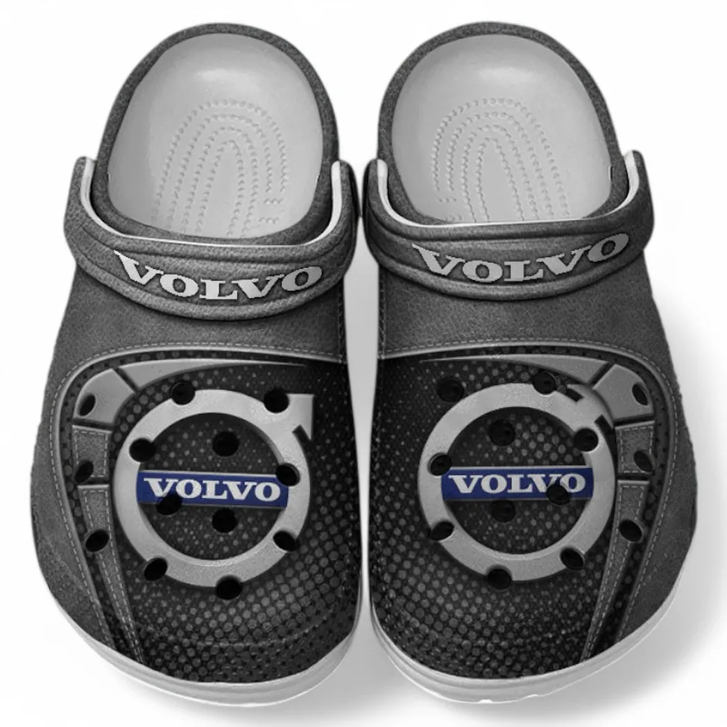 Volvo Crocs Sandals For Men Women, Gift For Volvo Fan CAR177031425565 - Gray