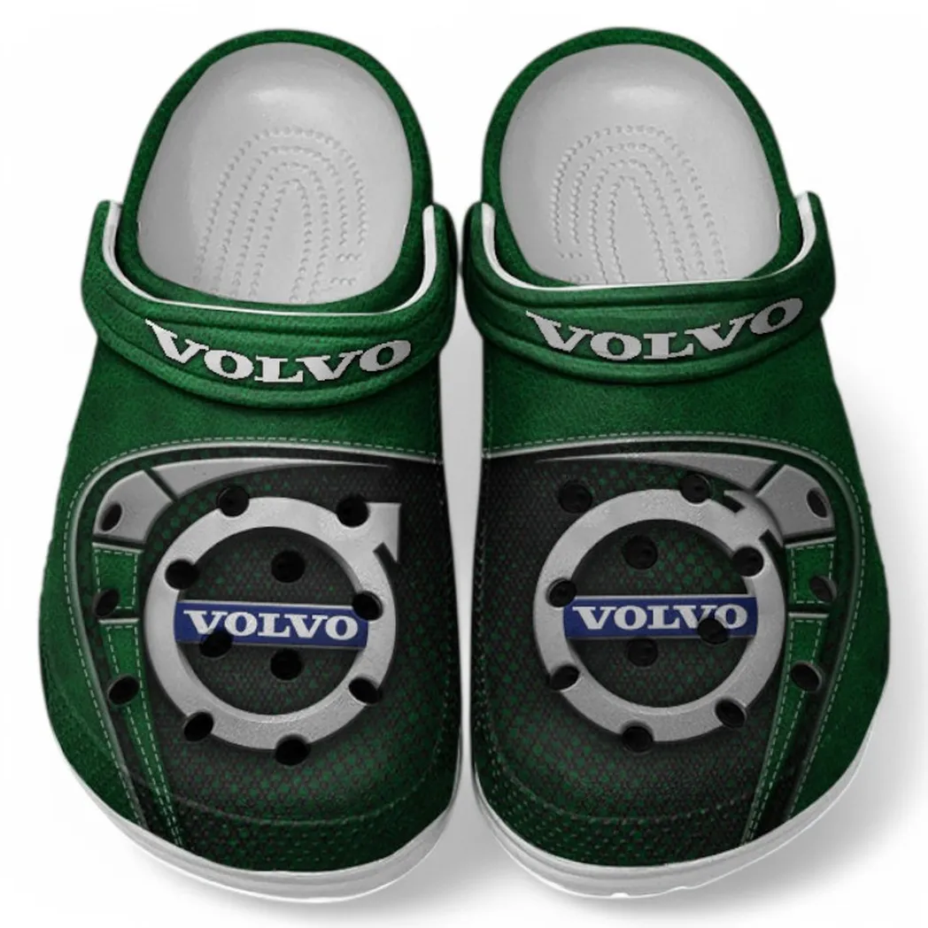 Volvo Crocs Sandals For Men Women, Gift For Volvo Fan CAR177031425565 - Green