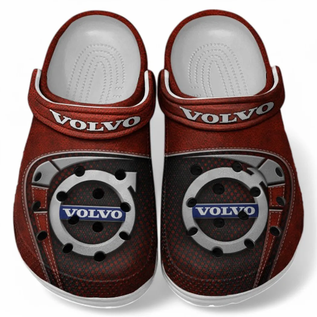 Volvo Crocs Sandals For Men Women, Gift For Volvo Fan CAR177031425565 - Red