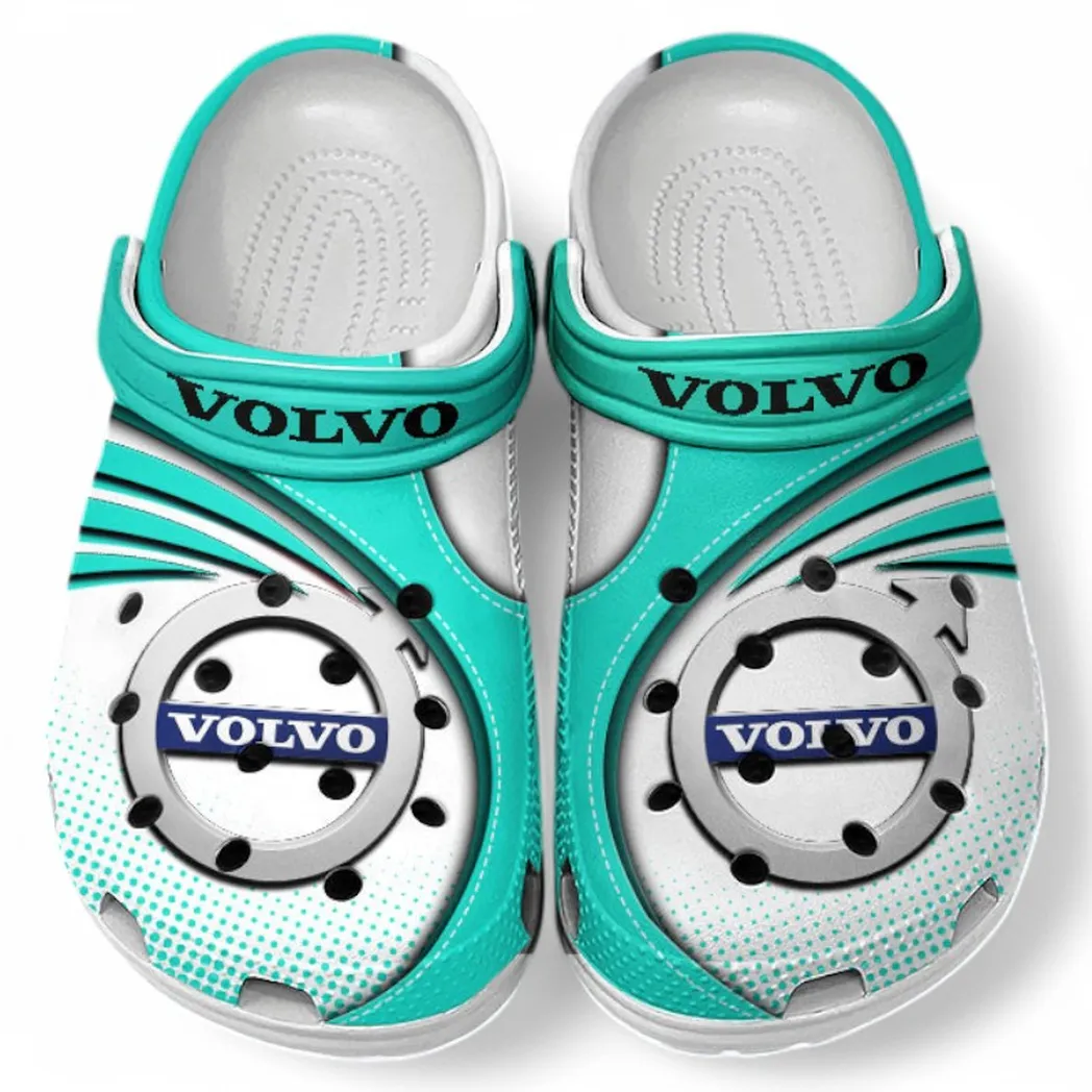 Volvo Crocs Sandals For Men Women, Gift For Volvo Fan CAR181031525699 - Cyan