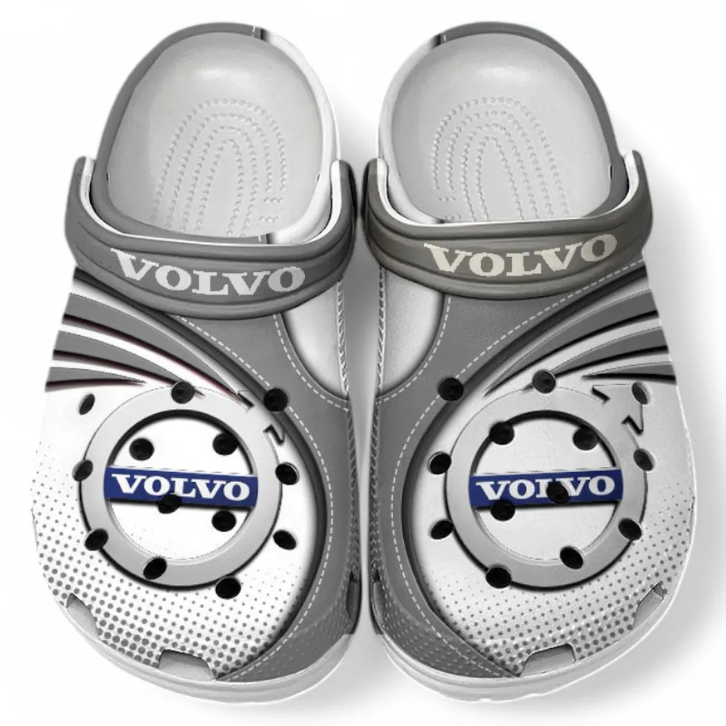 Volvo Crocs Sandals For Men Women, Gift For Volvo Fan CAR181031525699 - Gray