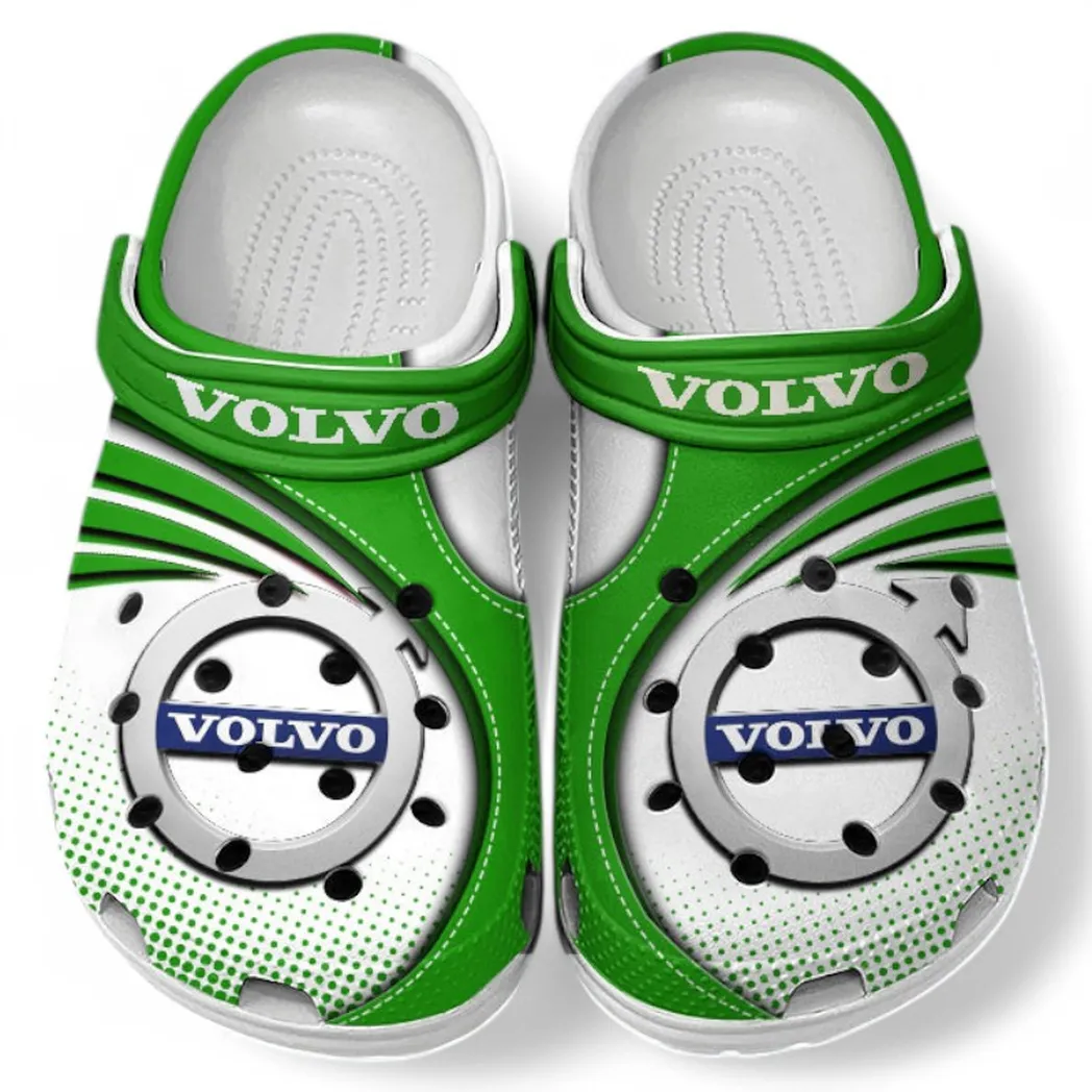 Volvo Crocs Sandals For Men Women, Gift For Volvo Fan CAR181031525699 - Green