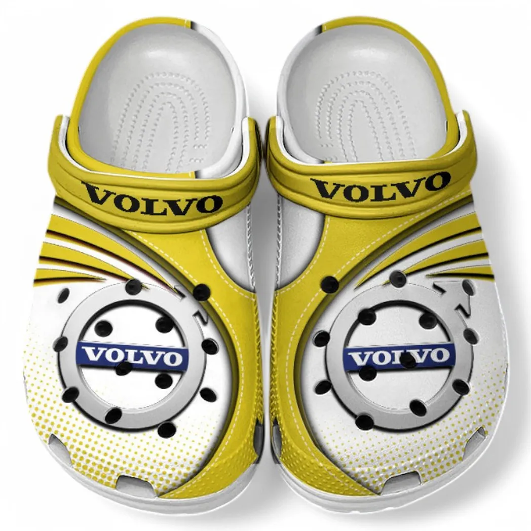 Volvo Crocs Sandals For Men Women, Gift For Volvo Fan CAR181031525699 - Yellow