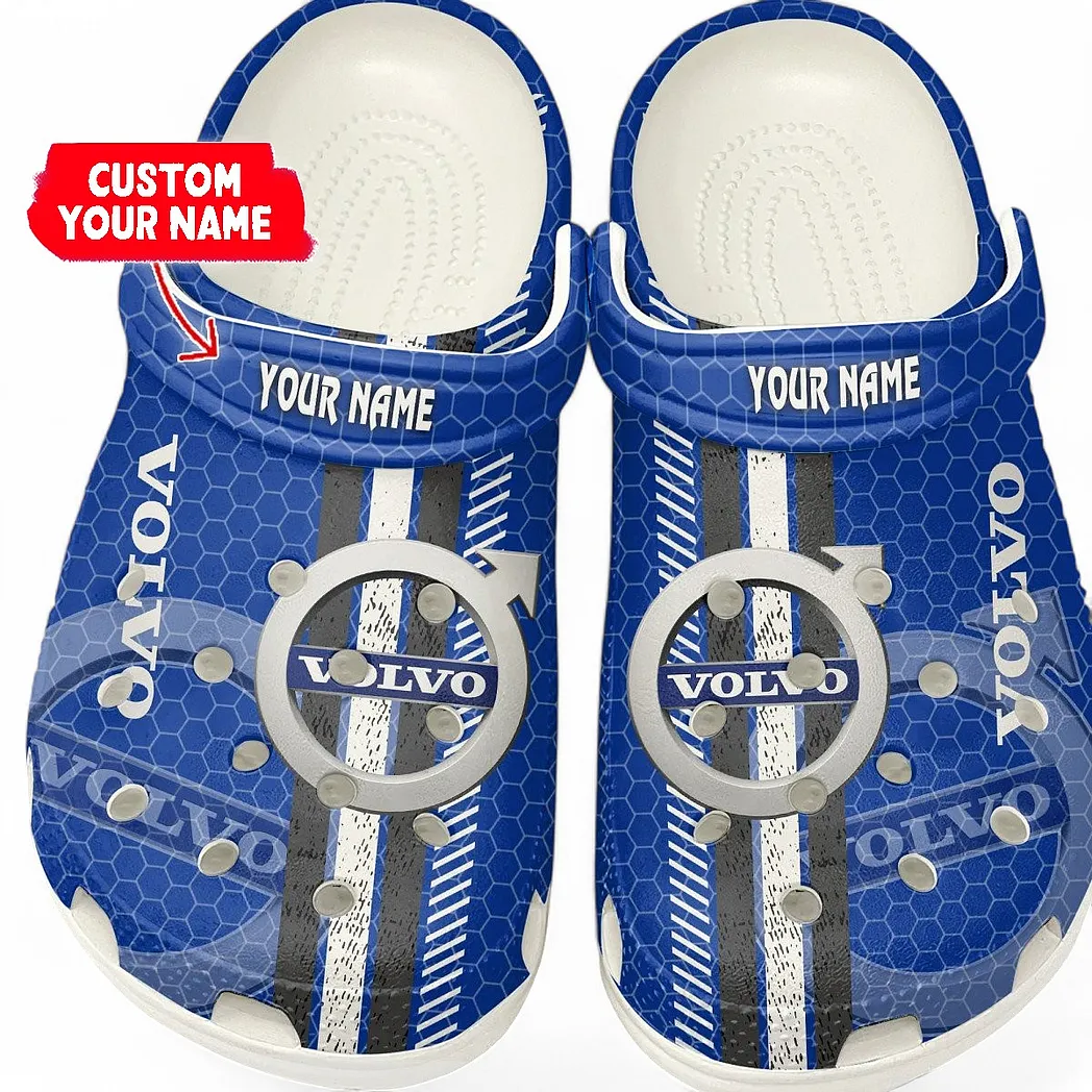 Volvo Crocs Shoes Gift For Volvo Lovers, Birthday Gift For Husband, Boyfriend CAR82022025667 - White
