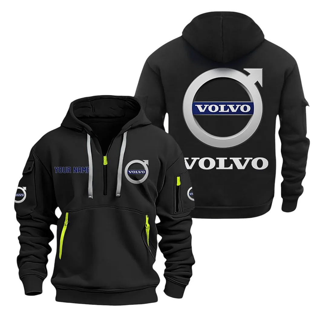 volvo half zip hoodie for men gift for volvo lovers car20022125679 black ytalf