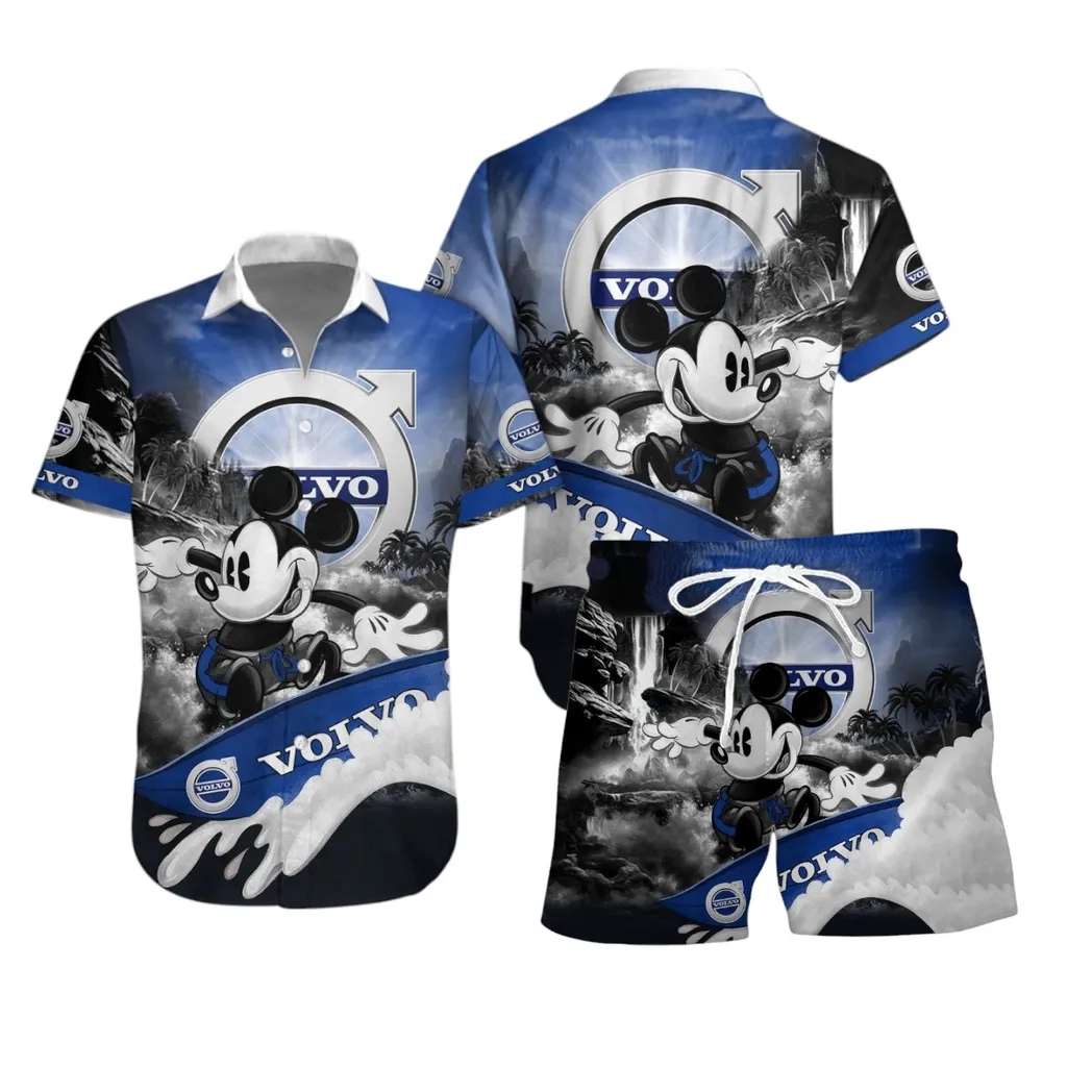 volvo hawaiian shirt set gift for volvo lovers gift for him husband boyfriend car53030625118 q1j8c