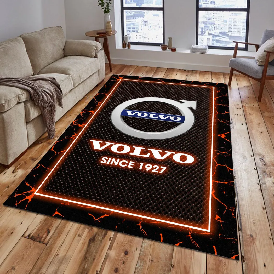 volvo rug gift for volvo lovers gift for him husband boyfriend car5202192585 orange mzjkz