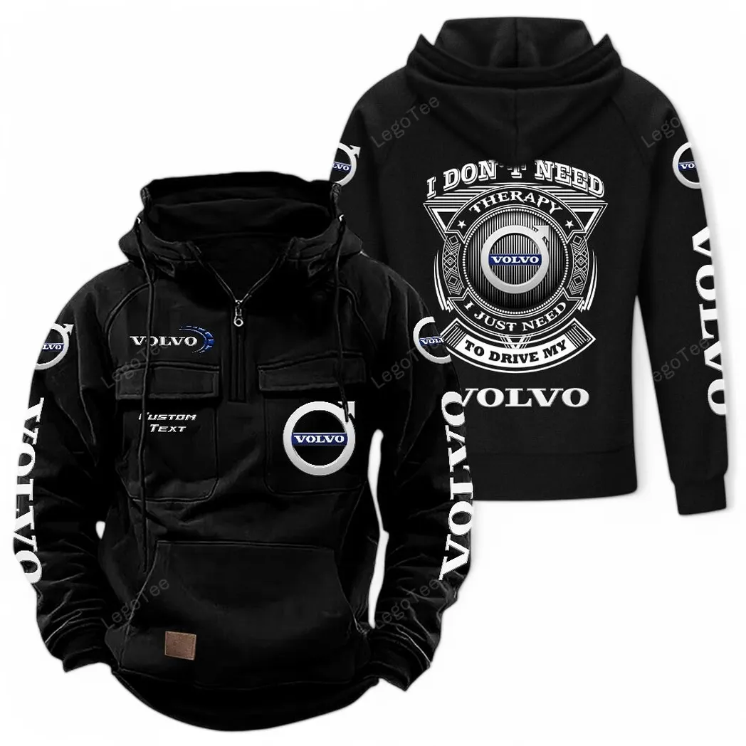 volvo tactical quarter zip hoodie car106021525012 gifts for men him husband boyfriend black mwlgs
