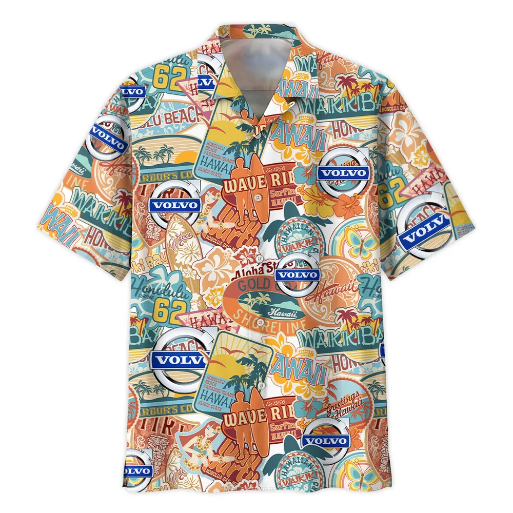 Volvo Vintage Hawaiian Shirts For Men, Gift For Volvo Fan CAR202031225387