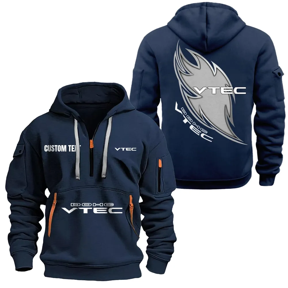 vtec hoodie half zipper car1701112210 car all over print hoodie half zipper navy hvecy