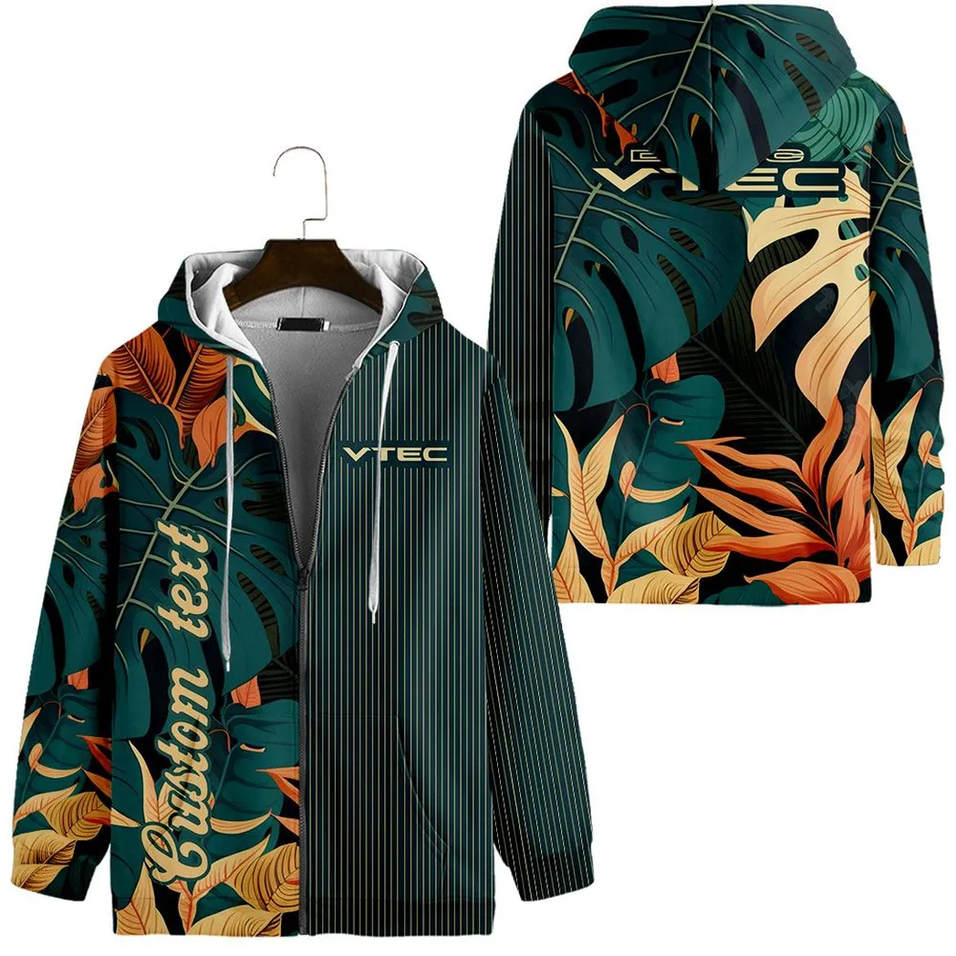 Vtec Vintage Zip Hoodie Custom All Over Print CAR434041725337