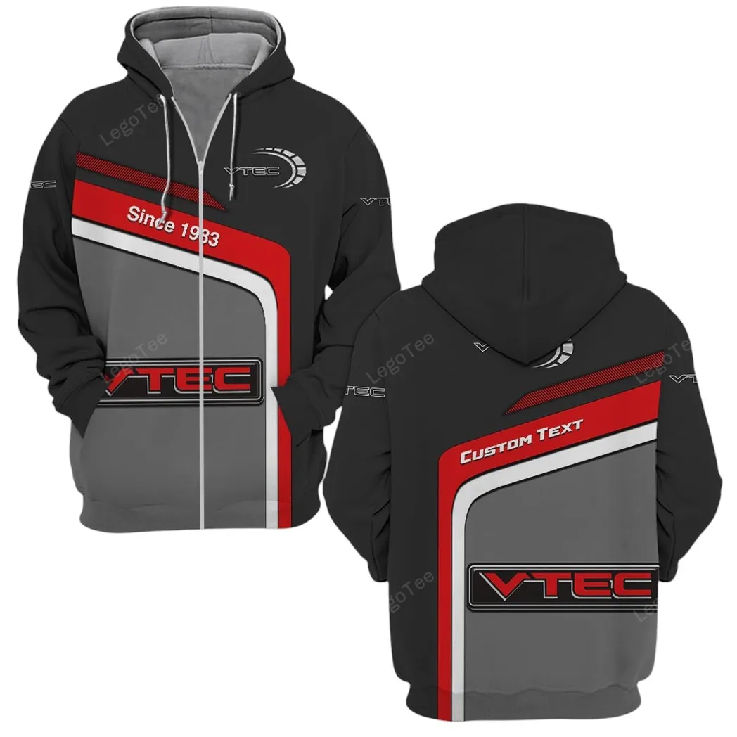 VTEC Zipper Hoodie, Gift For VTEC Lovers, Gift For Him, Husband, Boyfriend CAR11103032580