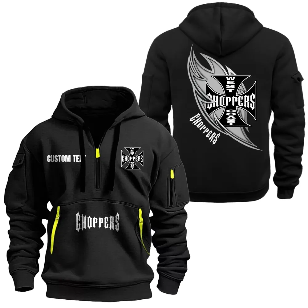 west coast choppers hoodie half zipper car1701112211 car all over print hoodie half zipper black