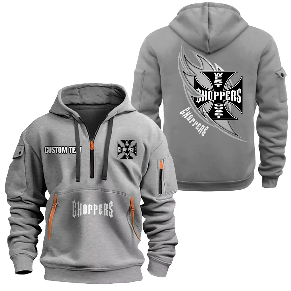 west coast choppers hoodie half zipper car1701112211 car all over print hoodie half zipper gray