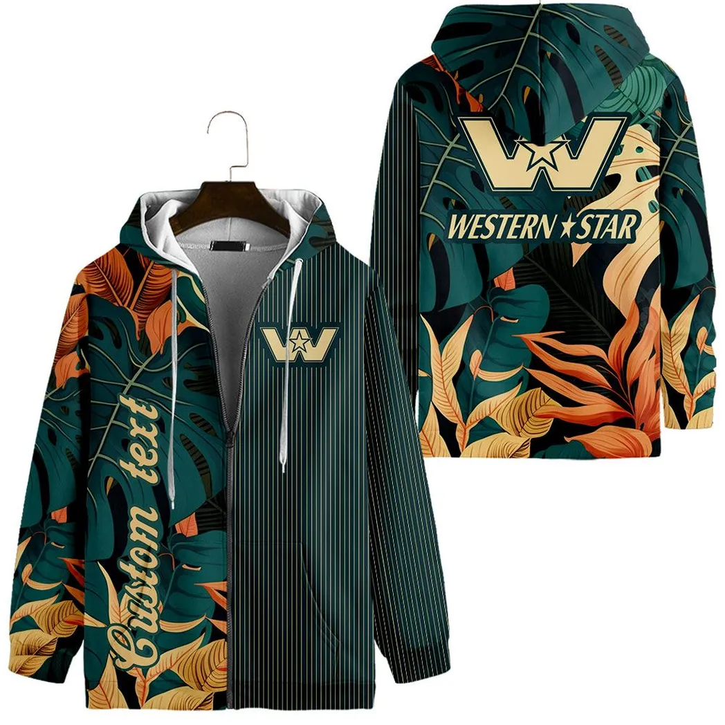Wester Star Vintage Zip Hoodie Custom All Over Print CAR434041725339