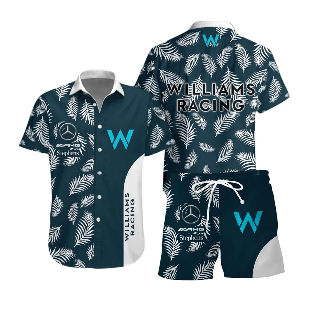 williams racing hawaiian set for men all over print hawaiian set williams racing car40304082504 mla0q