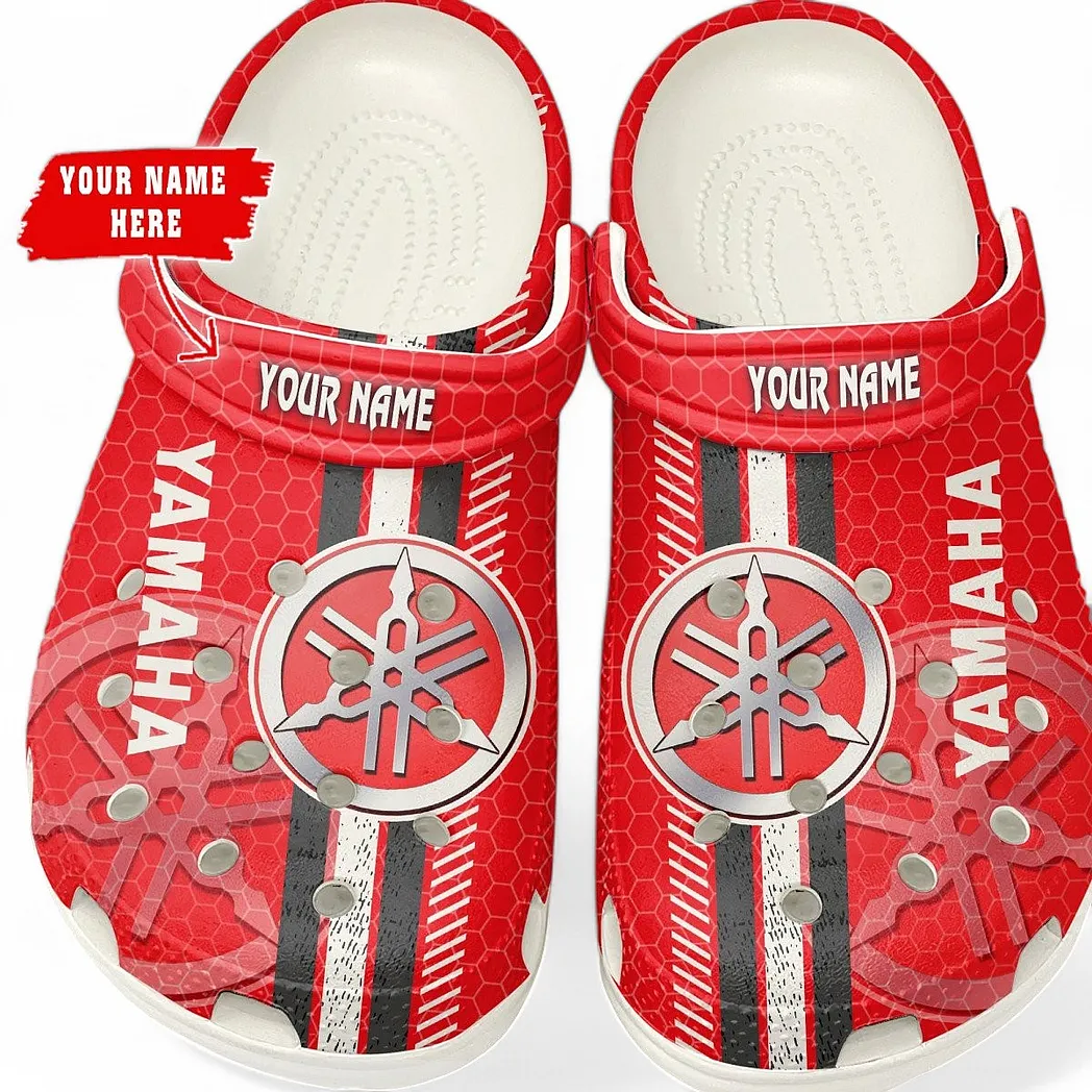 Yamaha Crocs Shoes Gift For Yamaha Lovers, Birthday Gift For Husband, Boyfriend CAR82022025669 - White