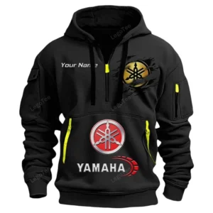 Yamaha Half Zip Hoodie CAR113021425816, Best Gift for Him, Husband, Boyfriend - Black