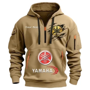 yamaha half zip hoodie car113021425816 best gift for him husband boyfriend khaki furfe