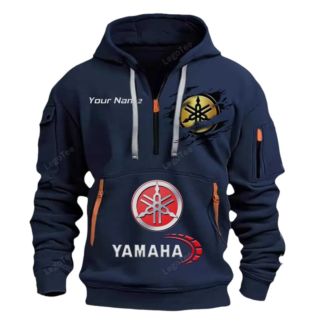 yamaha half zip hoodie car113021425816 best gift for him husband boyfriend navy upfrb