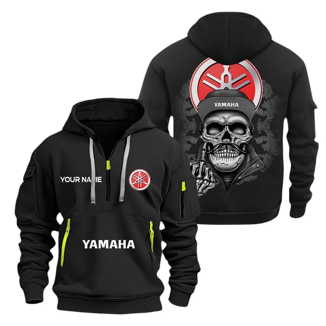 Yamaha Half Zip Hoodie For Men, Gift For Yamaha Fan CAR166022625155 - Black